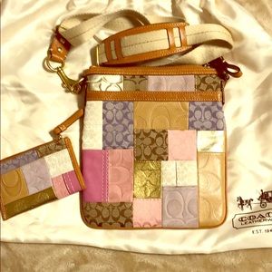 Coach Patchwork Crossbody with matching ID case